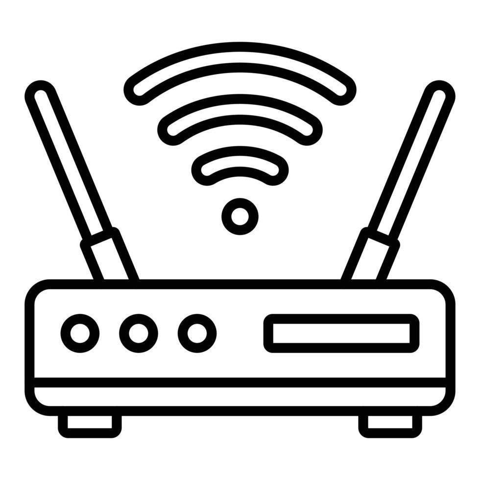 estilo de icono de enrutador wifi vector