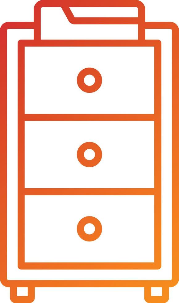 Filing Cabinet Icon Style vector