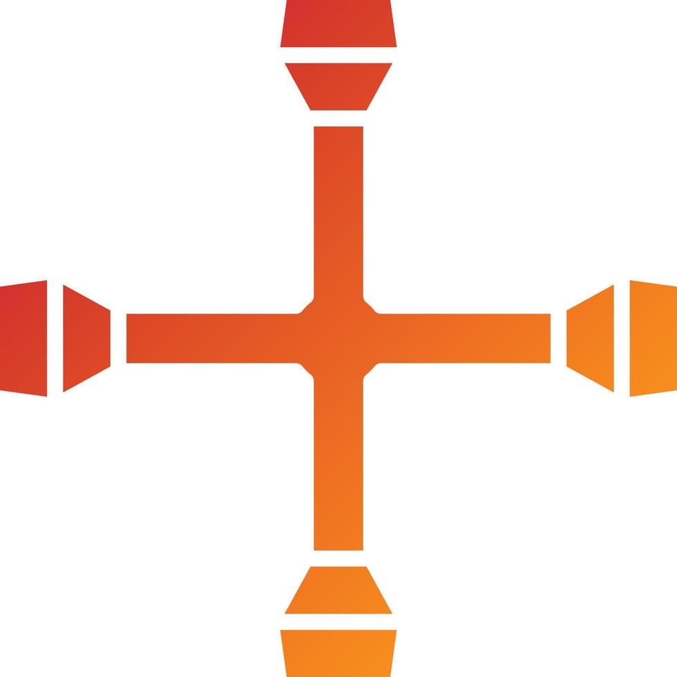 Cross Wrench Icon Style vector