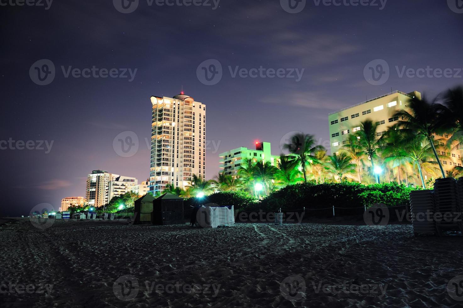 Miami south beach at night photo