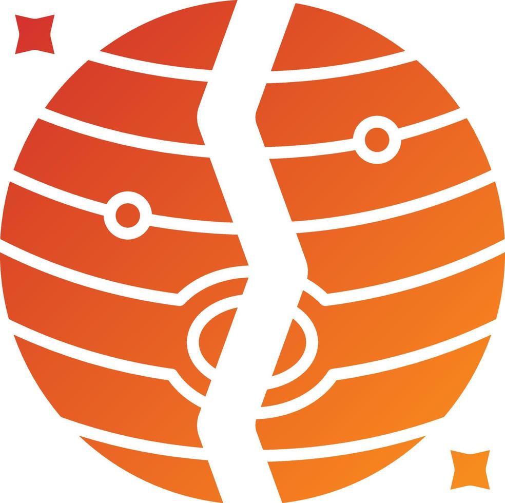 Planet Destoryed Icon Style vector