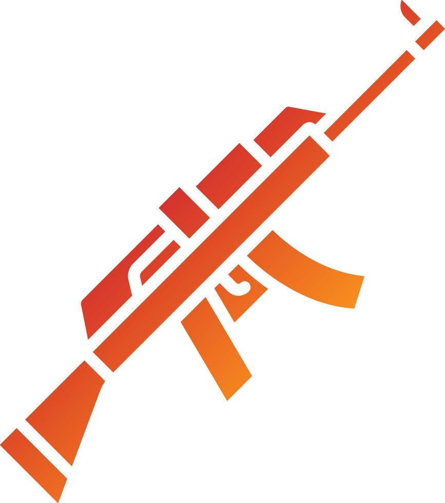 estilo de icono de rifle vector