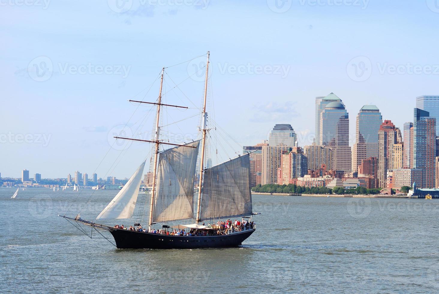 Sailing boat in New York City Manhattan photo