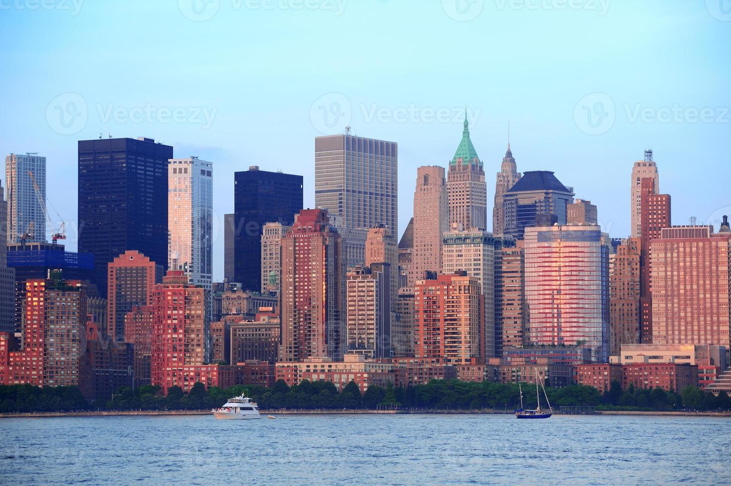 New York City Manhattan downtown skyline photo