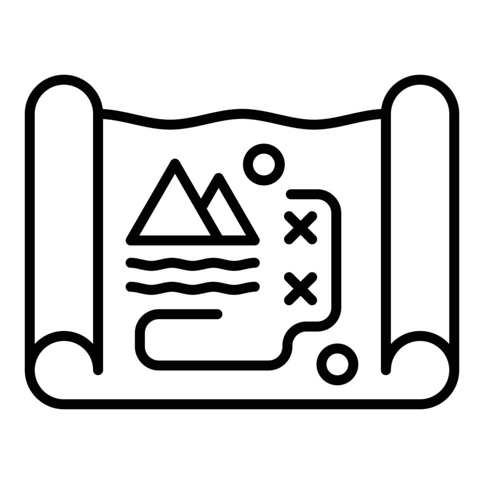 Treasure Map Icon Style vector