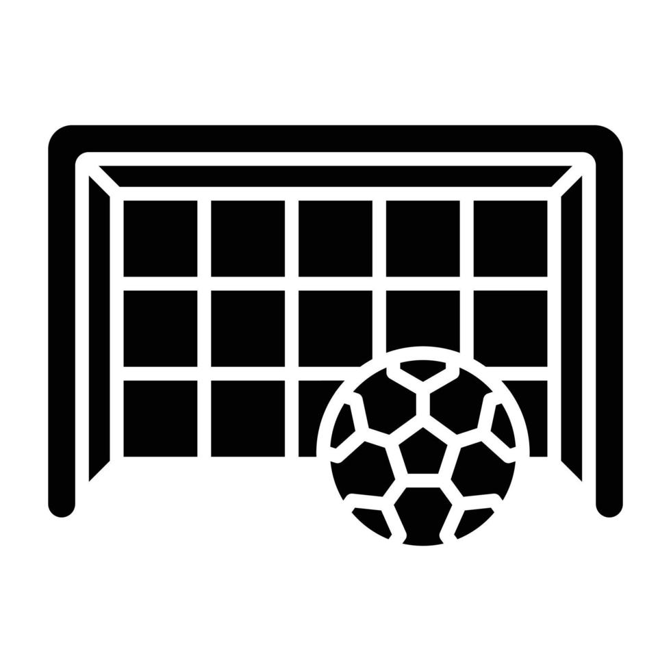 estilo de icono de gol de fútbol vector