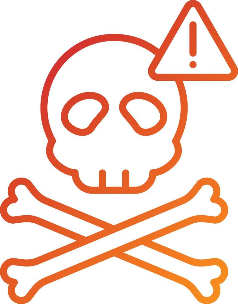 estilo de icono de peligro pirata vector