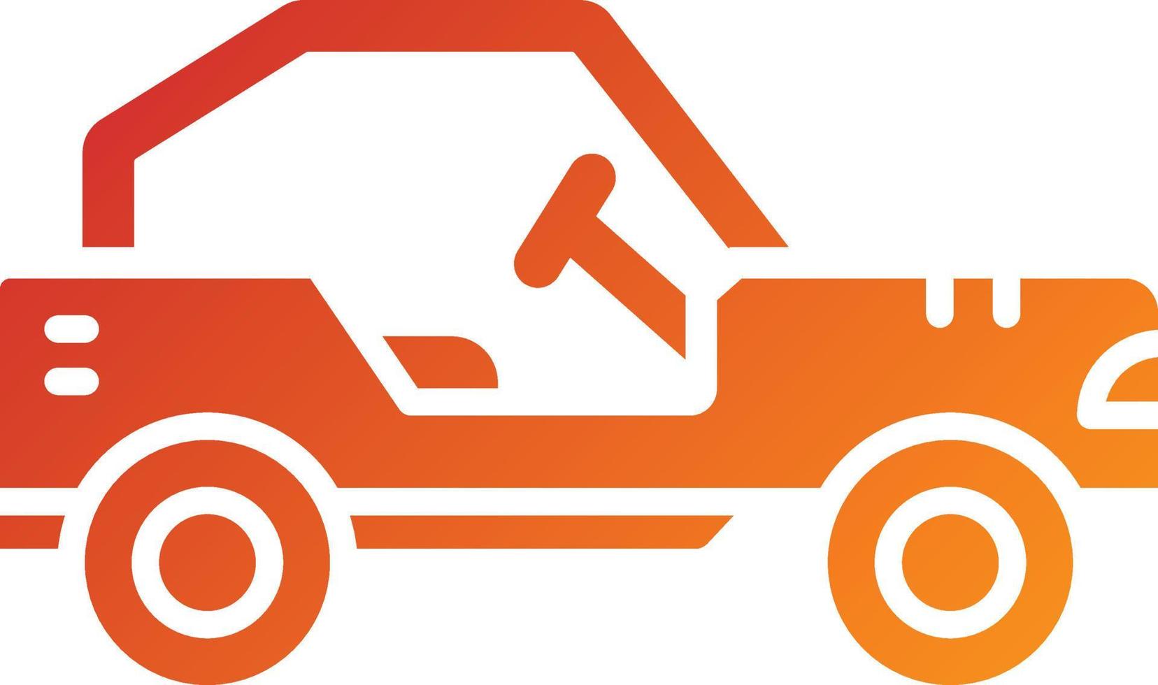 estilo de icono de coche buggy vector