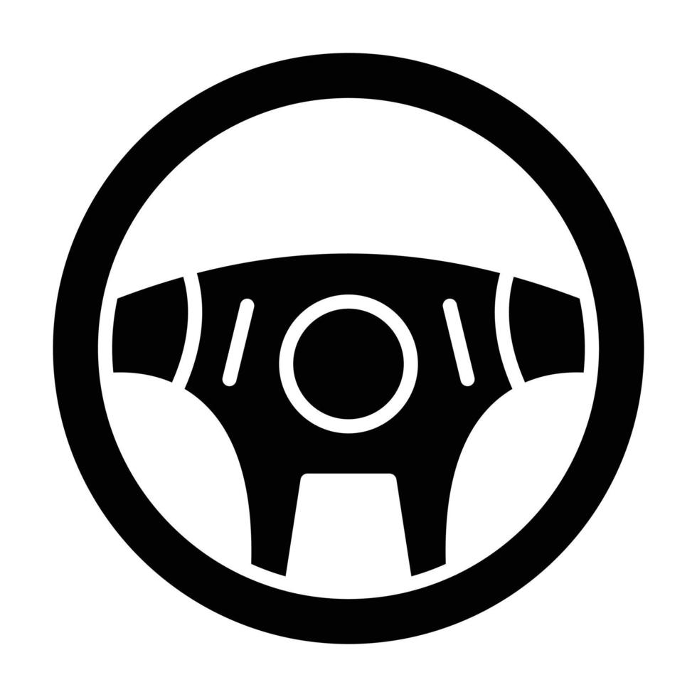 Steering Wheel Icon Style vector