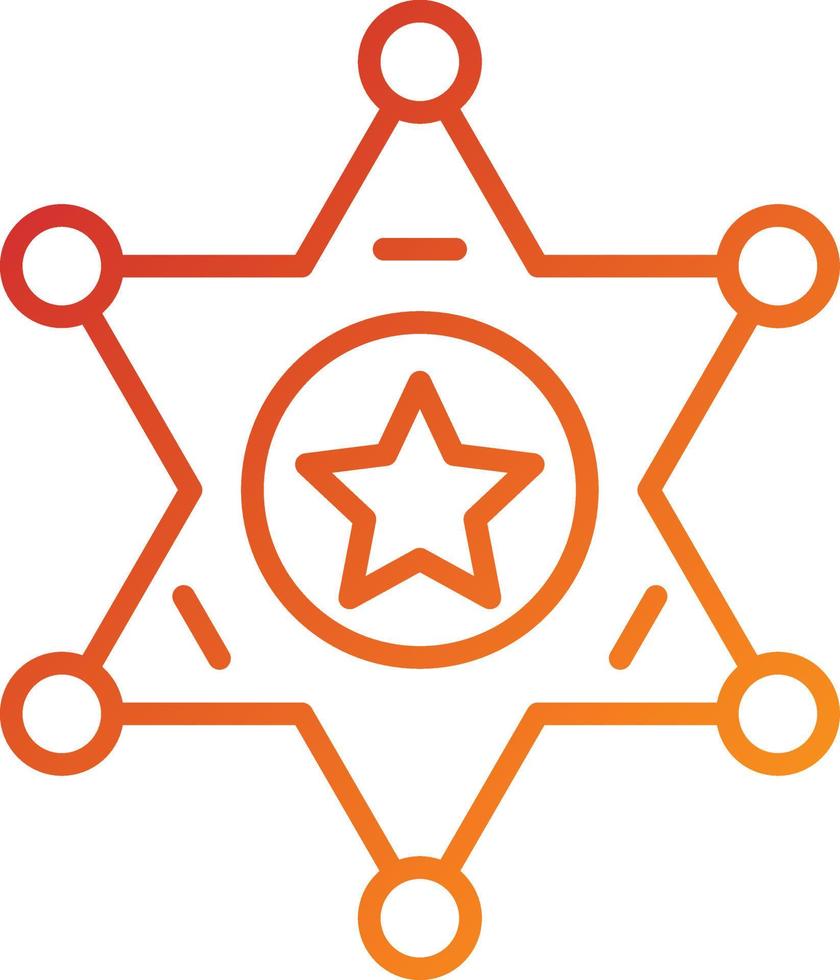 Sheriff Icon Style vector