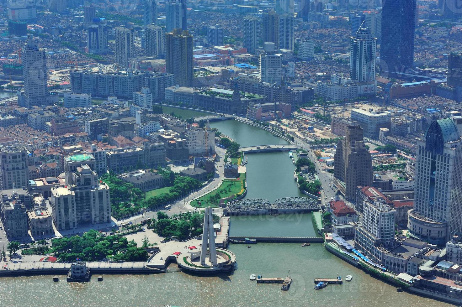 Shanghai aerial in the day photo