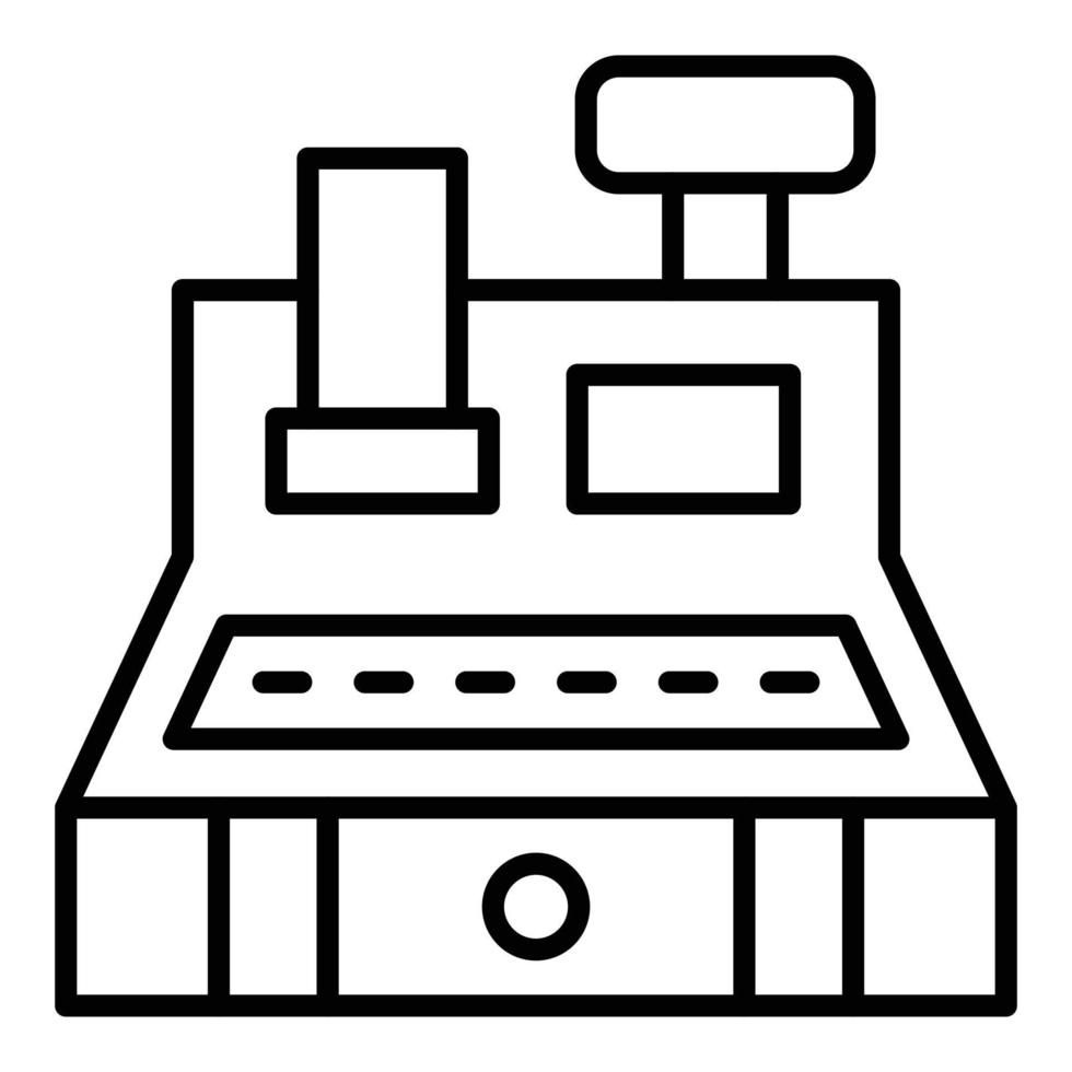 Cashier Machine Icon Style vector