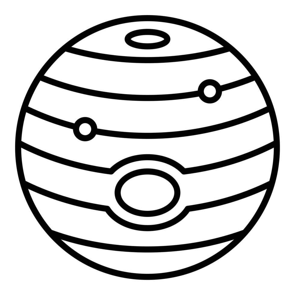 estilo de icono de júpiter vector