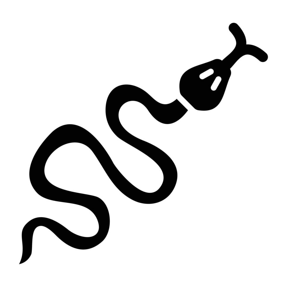 estilo de icono de serpiente vector