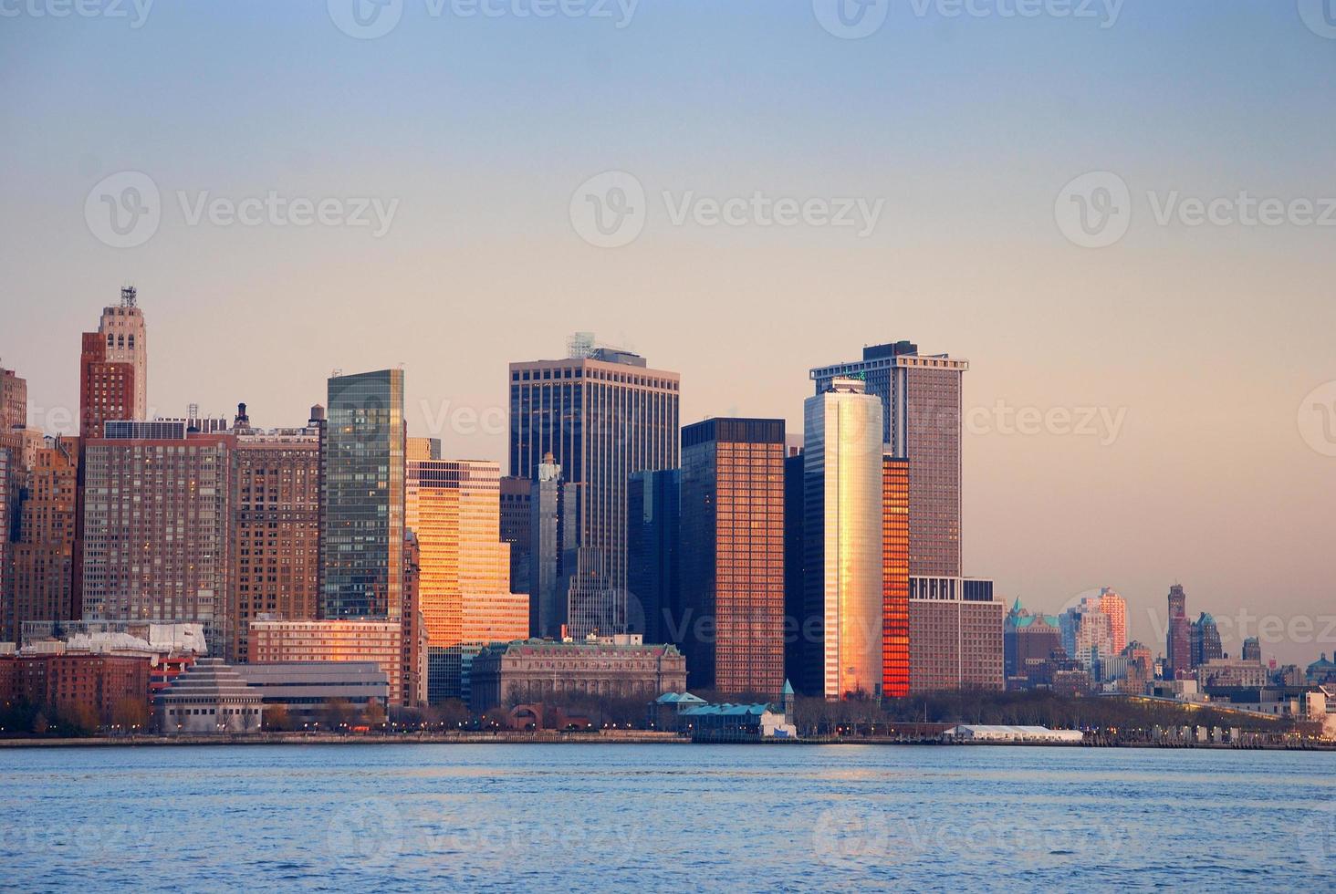 DOWNTOWN MANHATTAN SUNSET, NEW YORK CITY photo