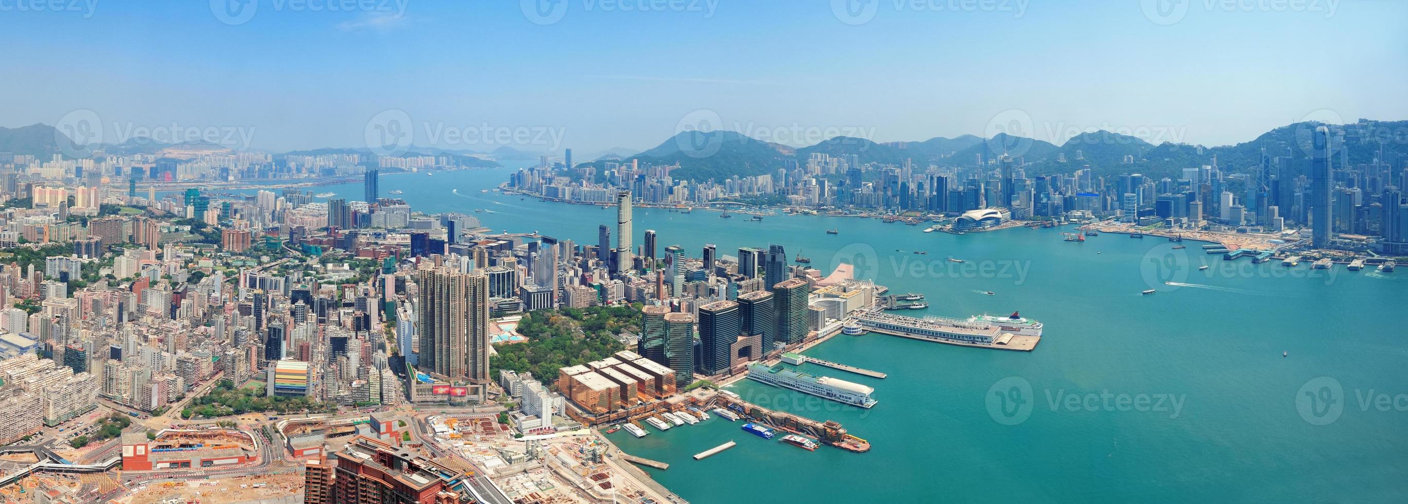 vista aérea de hong kong foto