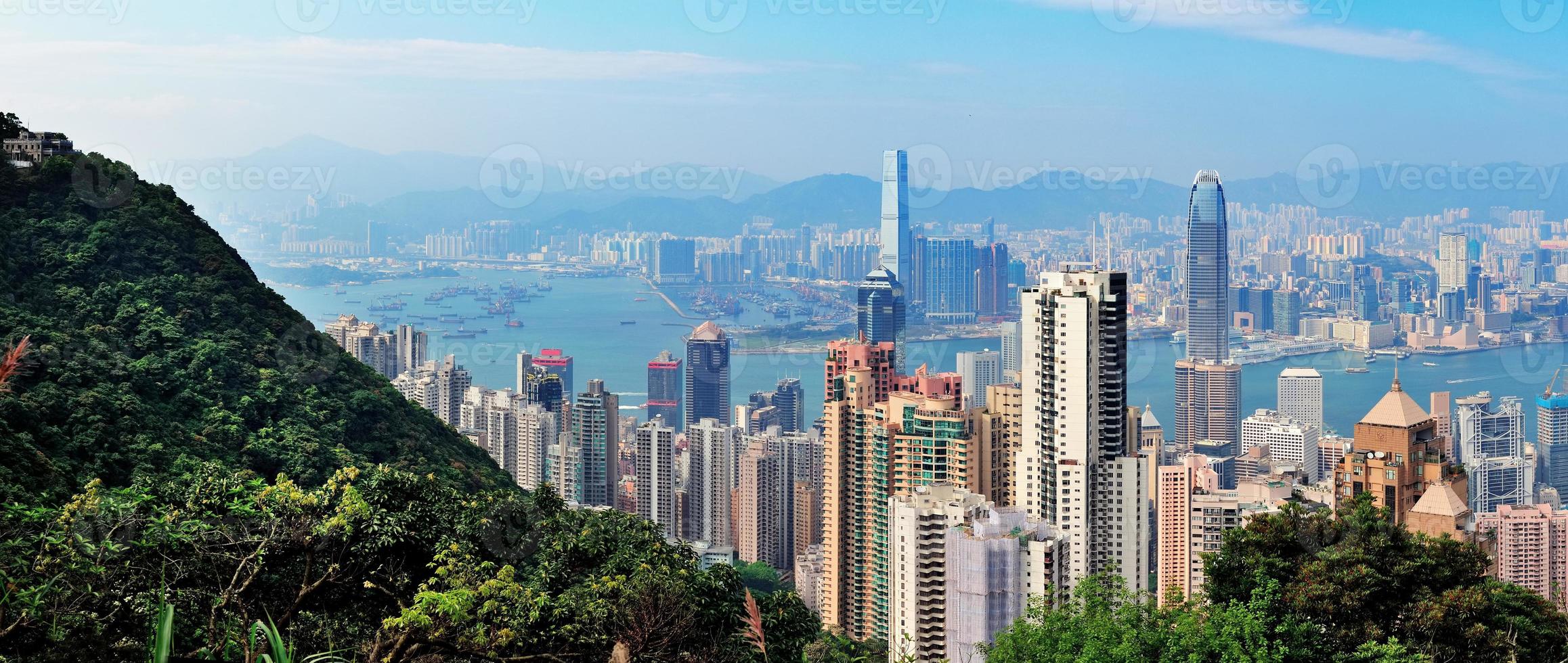 Hong Kong mountain top view photo