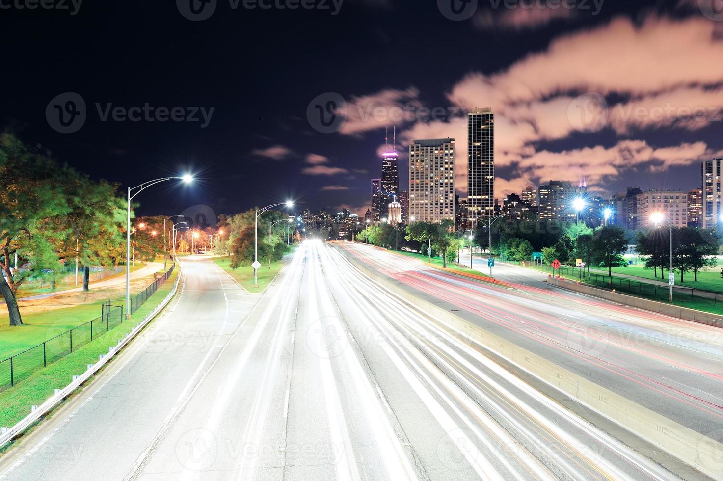 Chicago at night photo