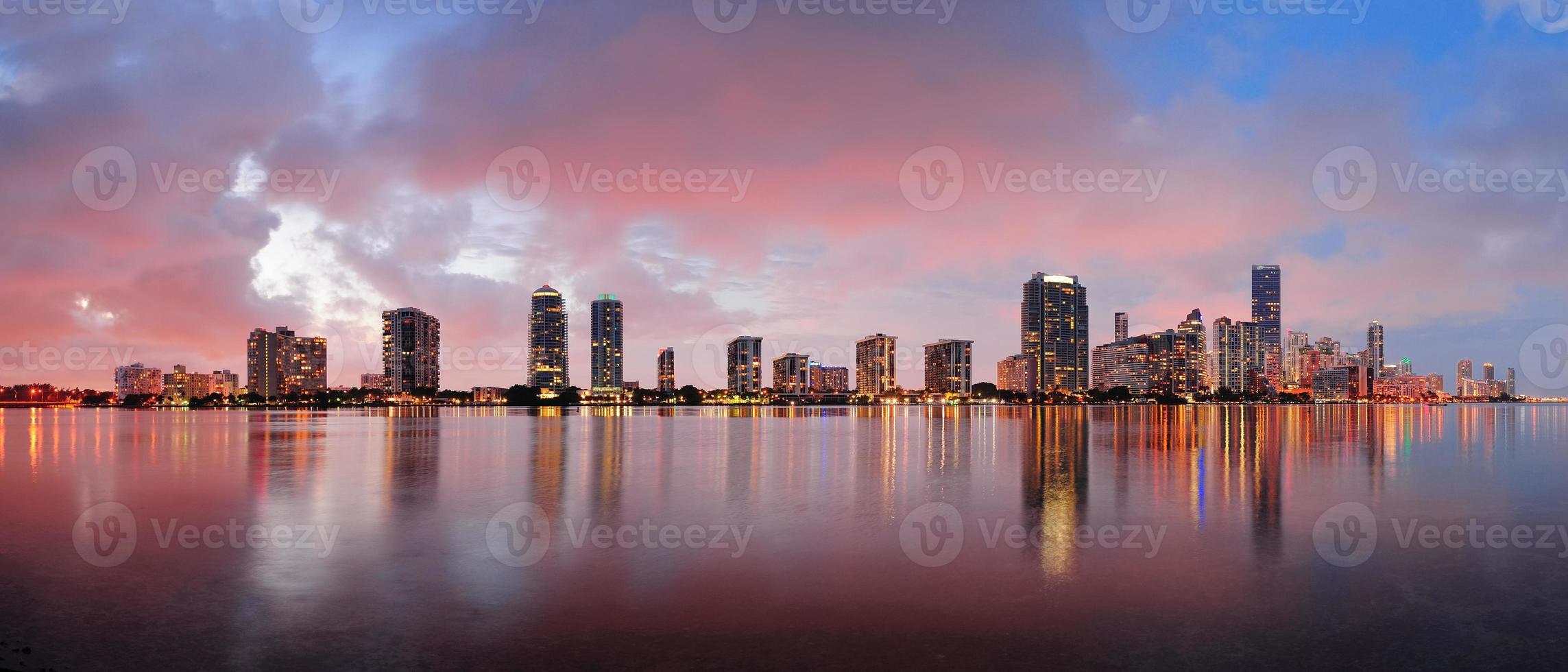 Miami night scene photo