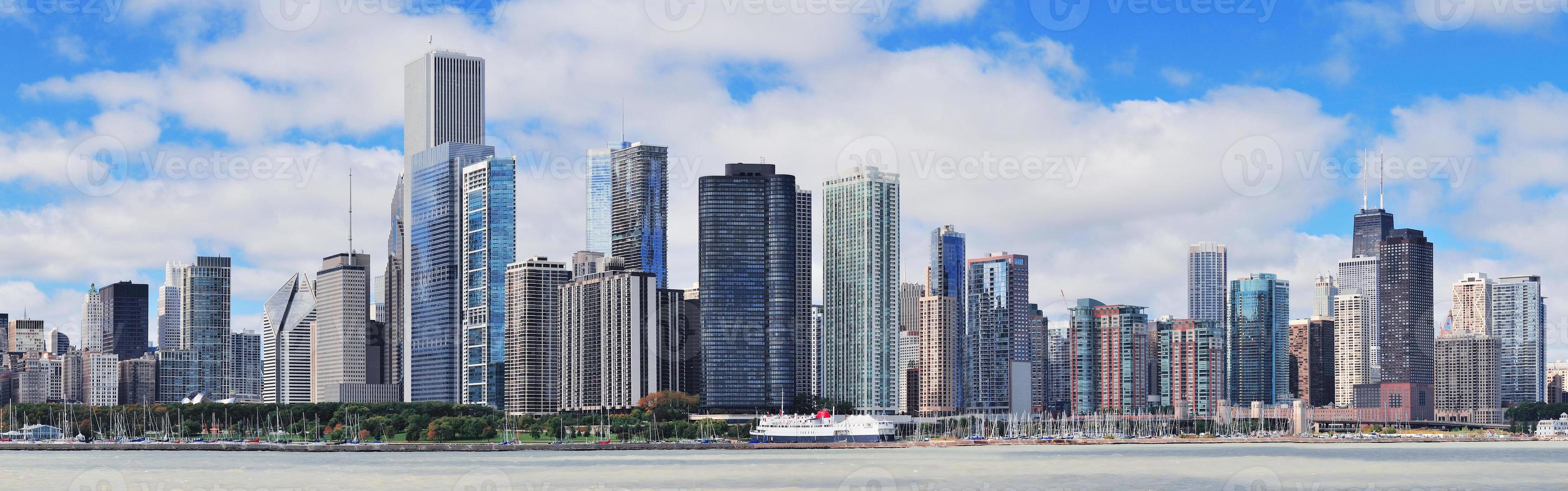 Chicago city urban skyline panorama photo