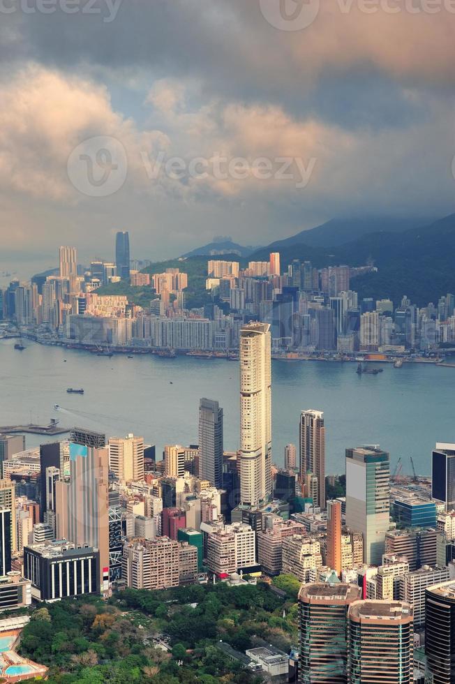 vista aérea de hong kong foto
