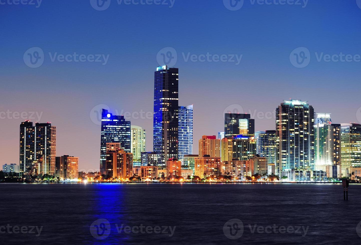 Miami night scene photo