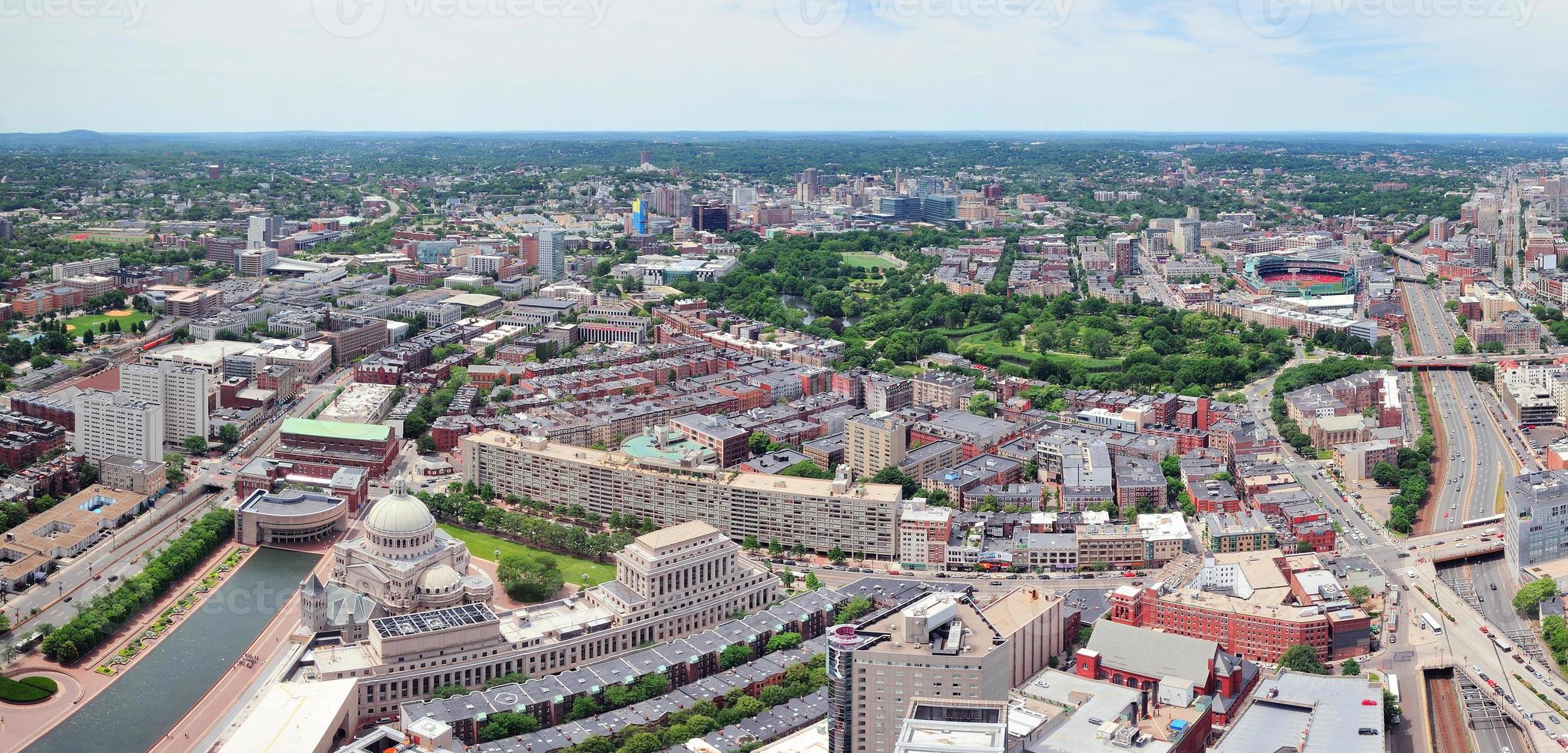 Boston with urban buildings photo