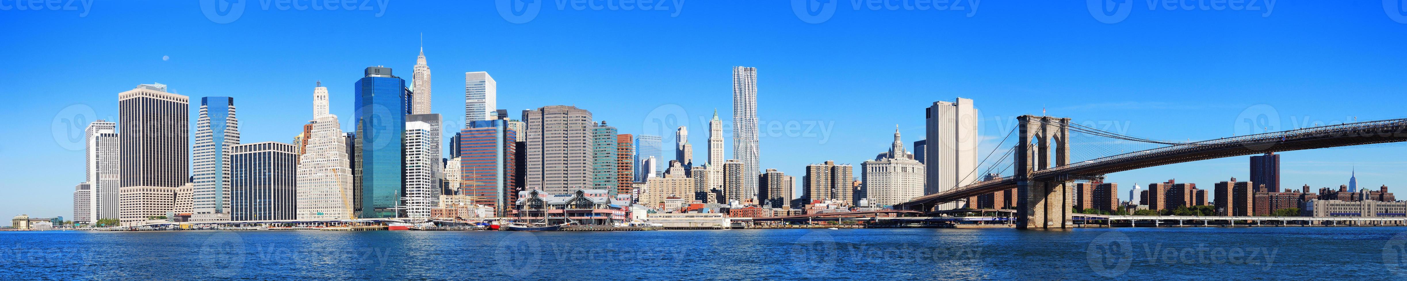 panorama del horizonte de manhattan de la ciudad de nueva york foto