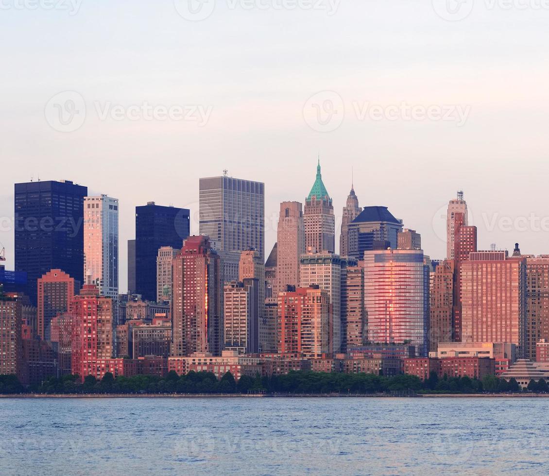 New York City Manhattan downtown skyline photo