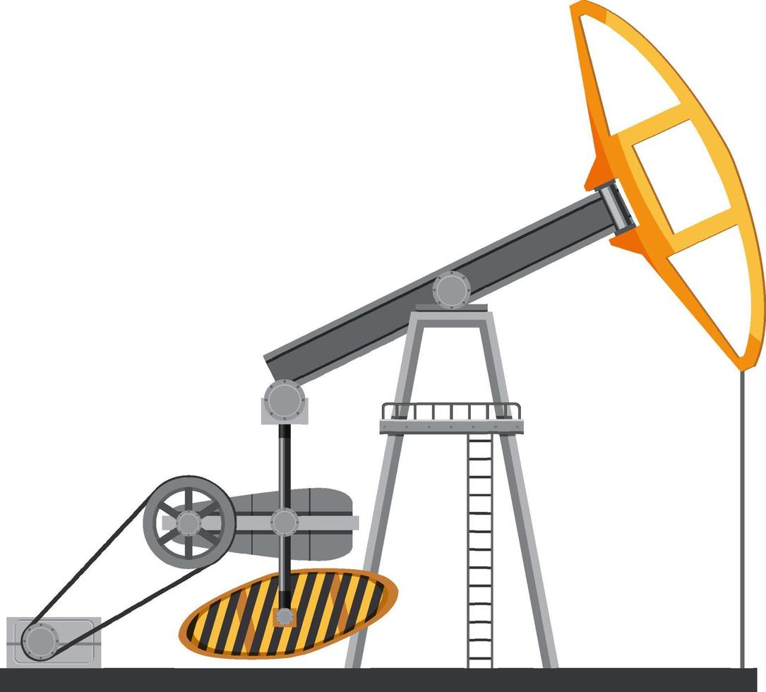 plataforma de perforación de petróleo aislada vector