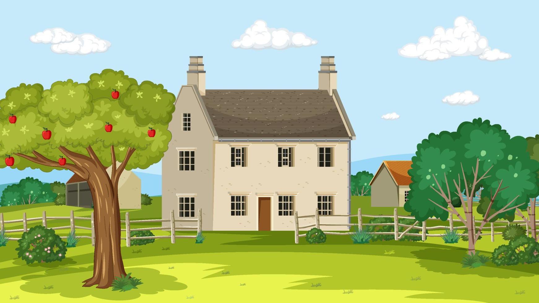 Houses in the rural area vector