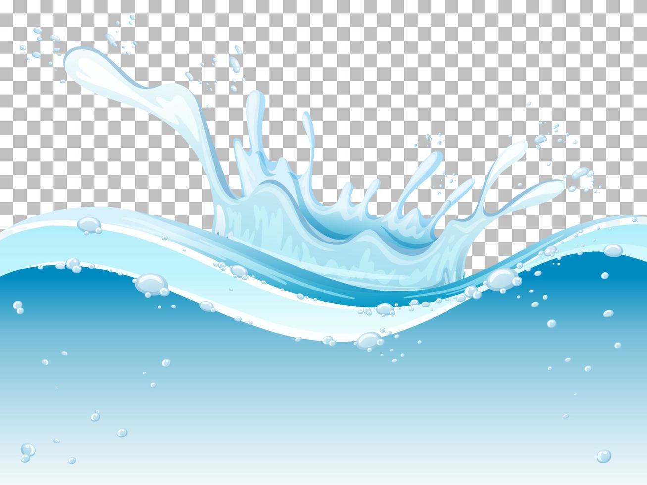 Water splash on grid background vector