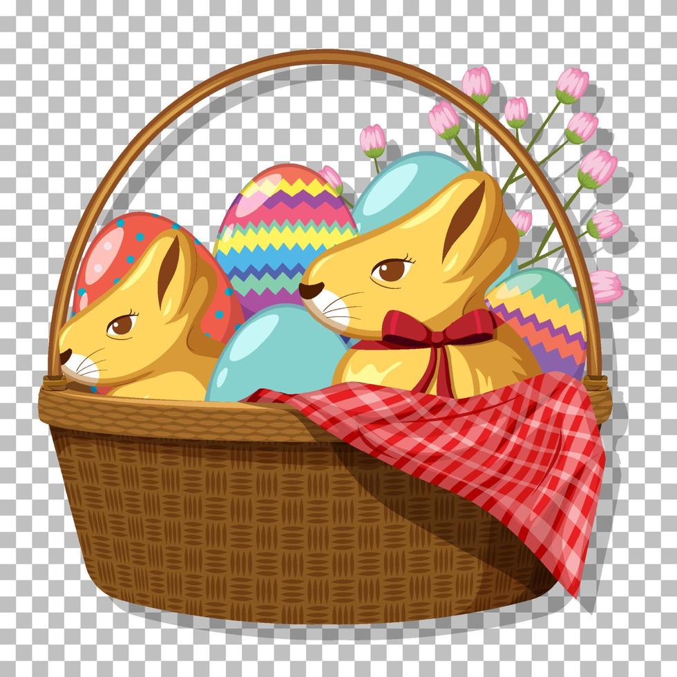 Easter  bunny on grid background vector