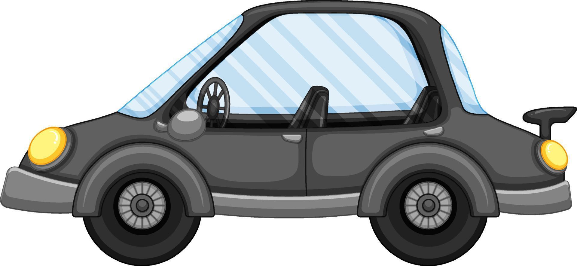 un auto negro en estilo de dibujos animados vector