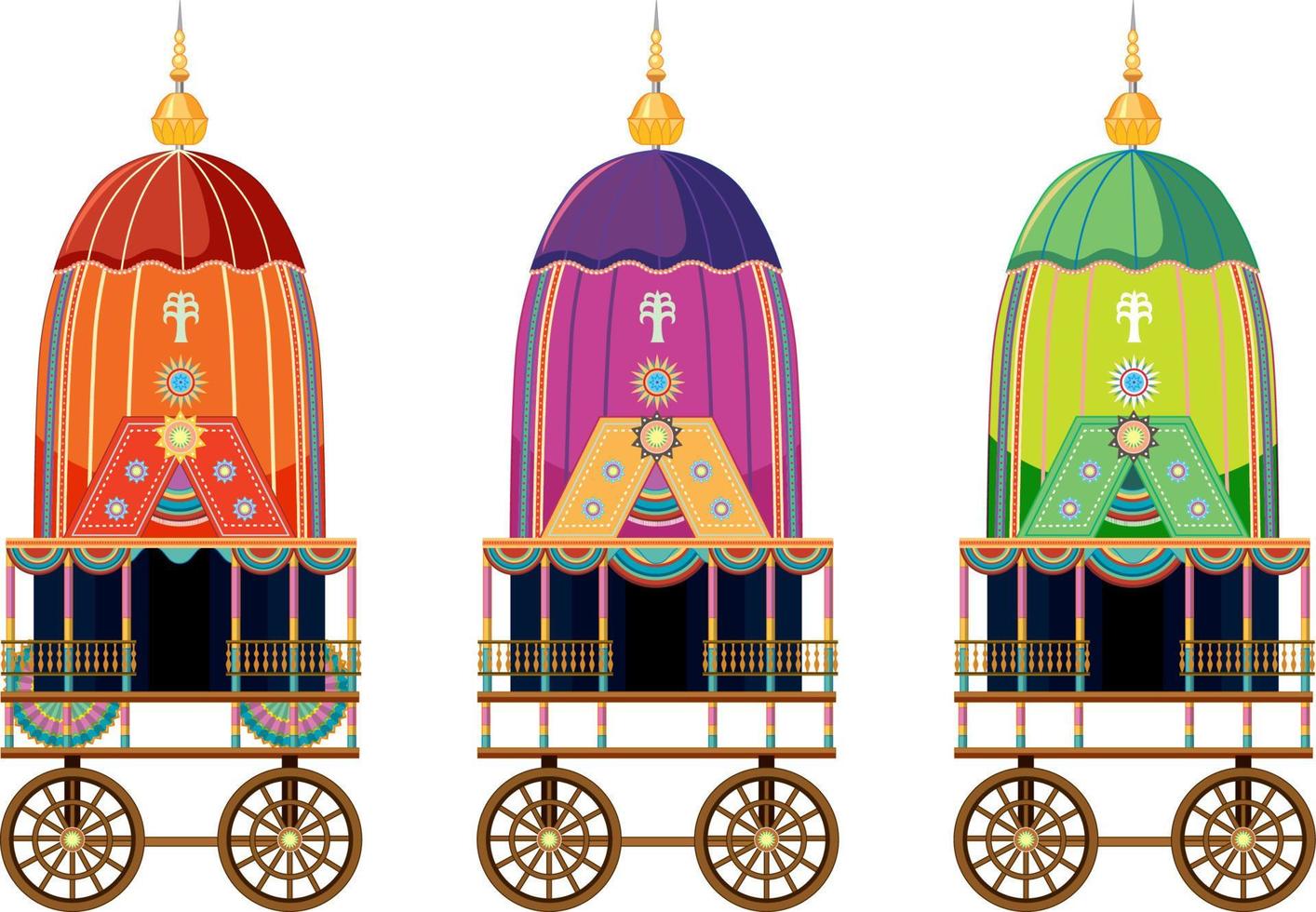 ratha yatra festival hindú de la india vector