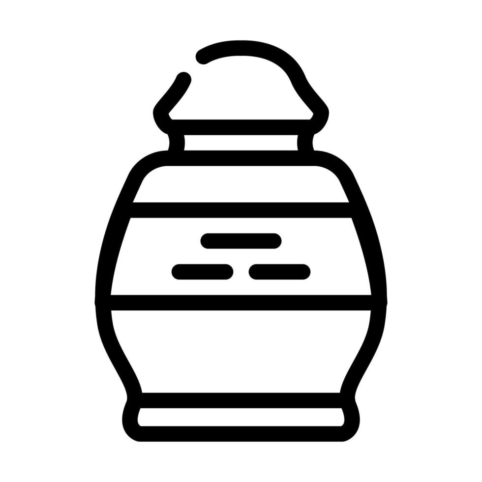 burial urn line icon vector illustration black