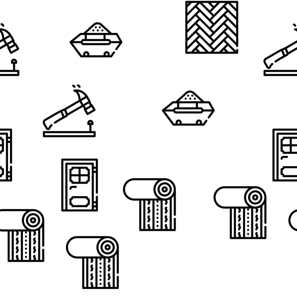 Renovation Home Repair Vector Seamless Pattern