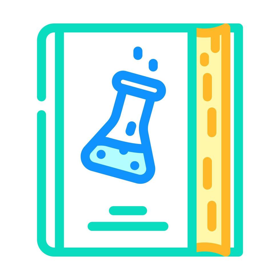 textbook for noting lesson color icon vector illustration