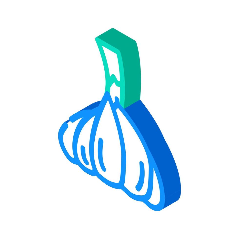 head of garlic isometric icon vector illustration