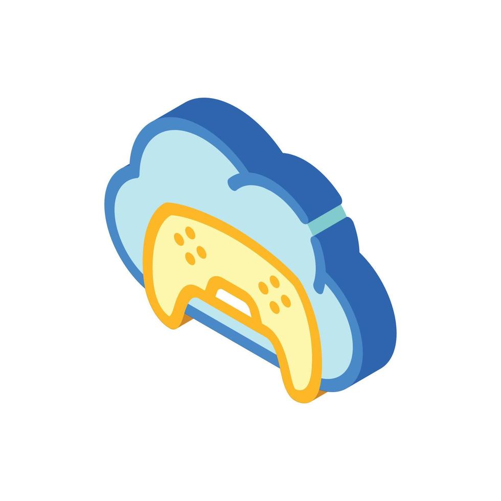 game safe cloud isometric icon vector illustration