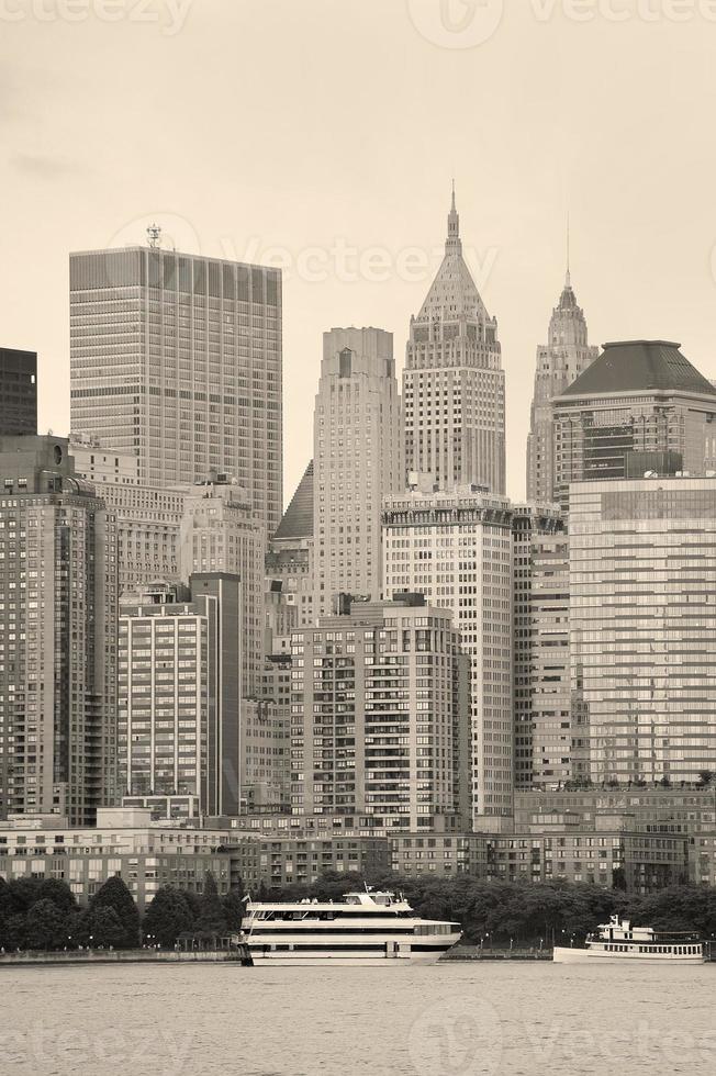 New York City Manhattan black and white photo