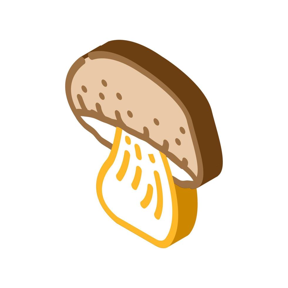 cep mushroom isometric icon vector illustration