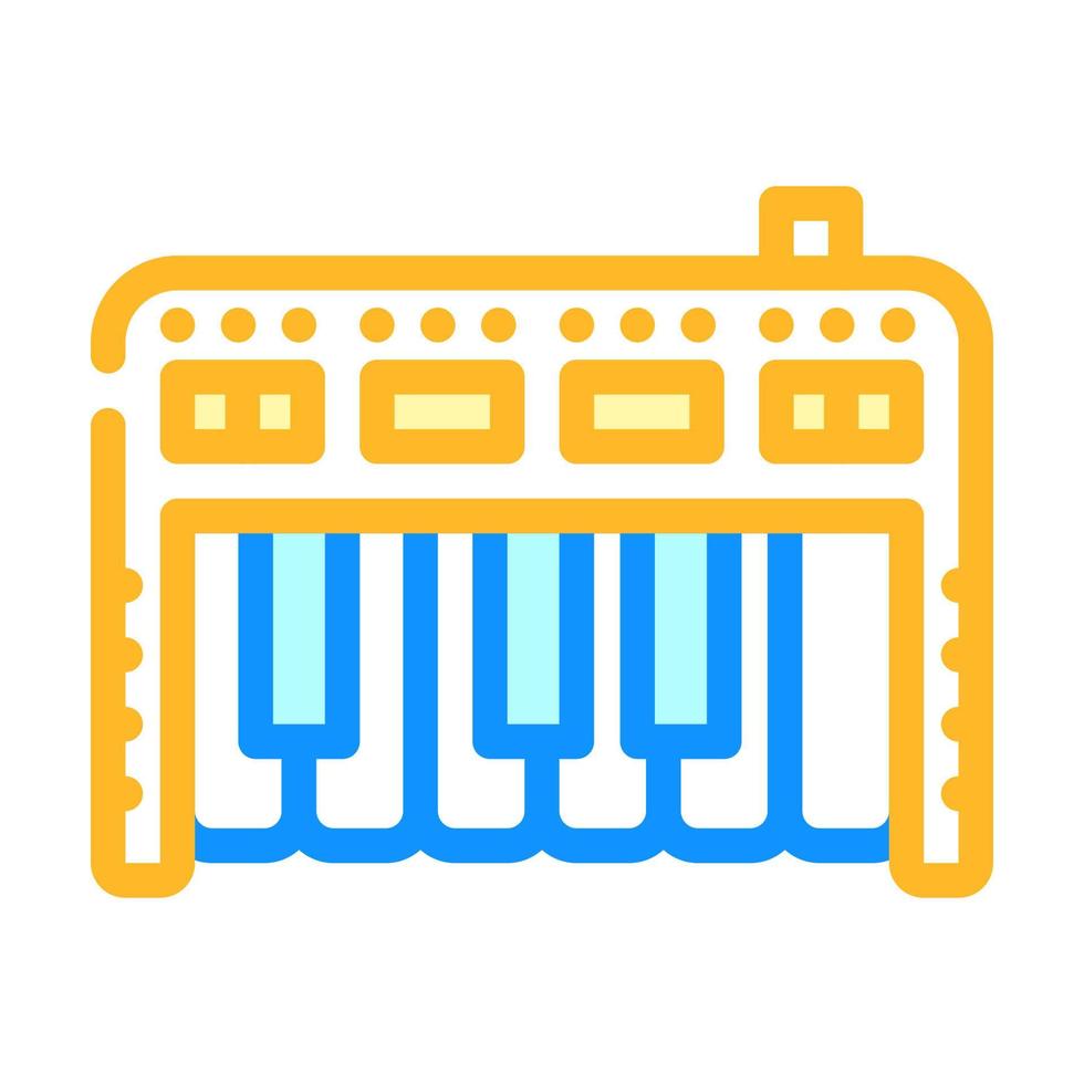 synthesizer instrument color icon vector illustration line