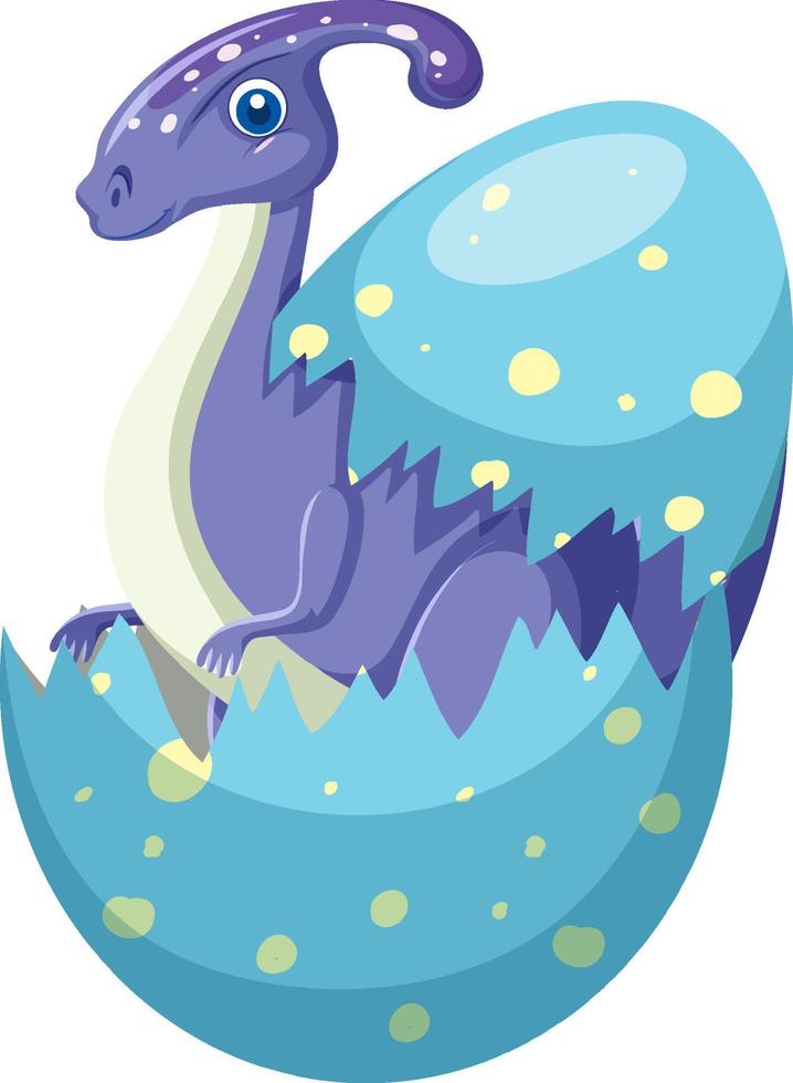 Cute Parasaurolophus Dinosaur Cartoon vector