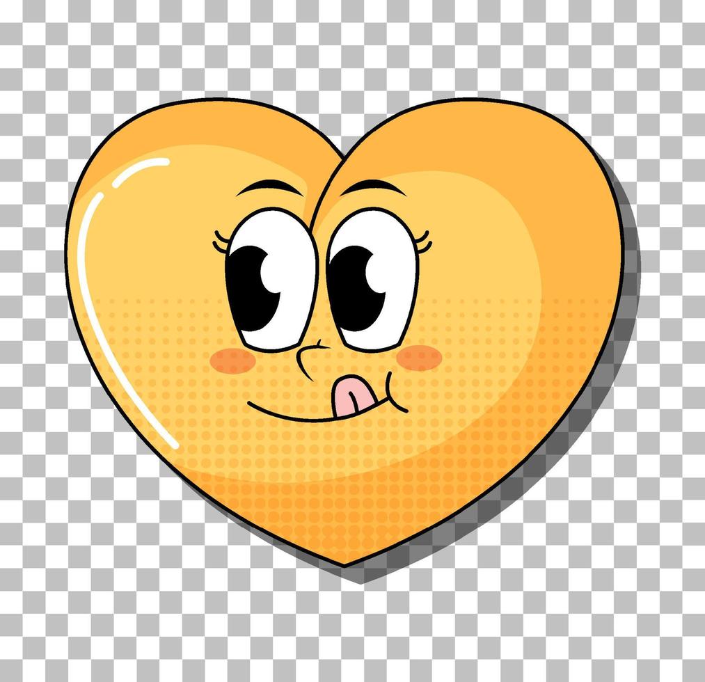 Heart with face expression vector