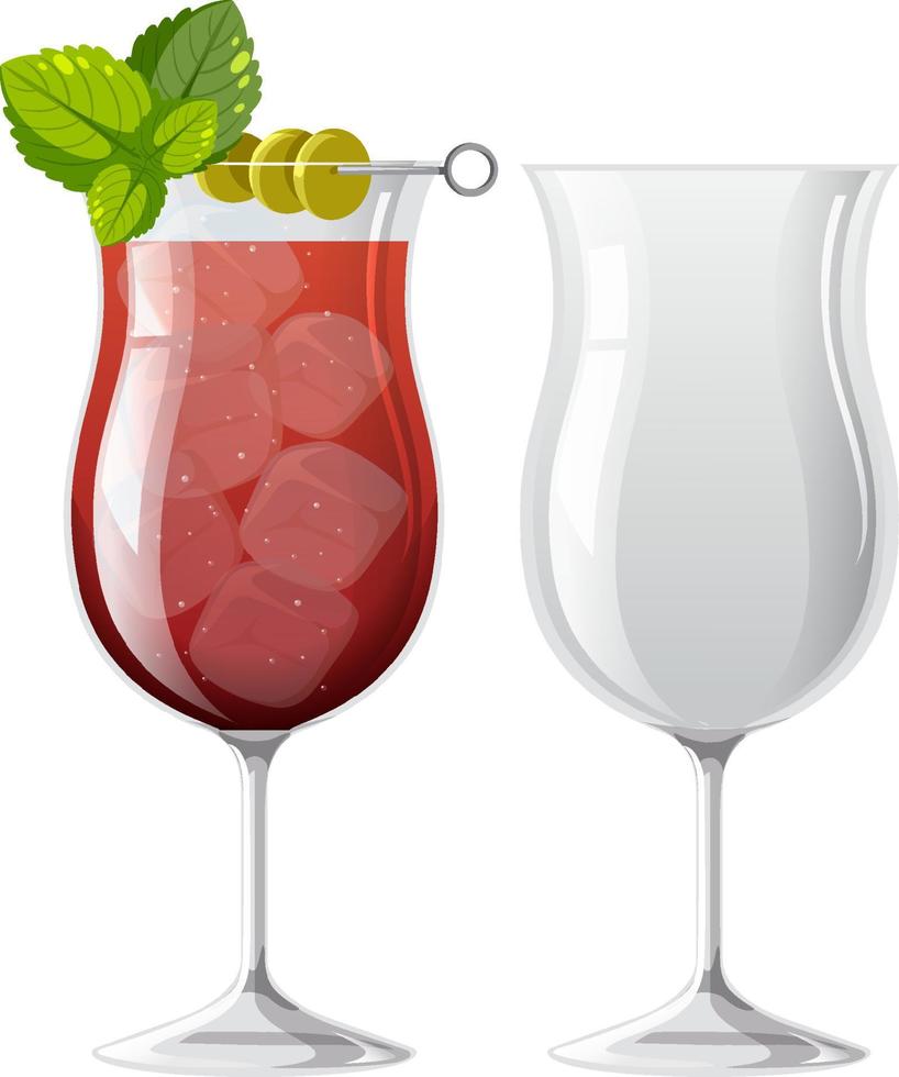 Bloody Mary cocktail in the glass vector
