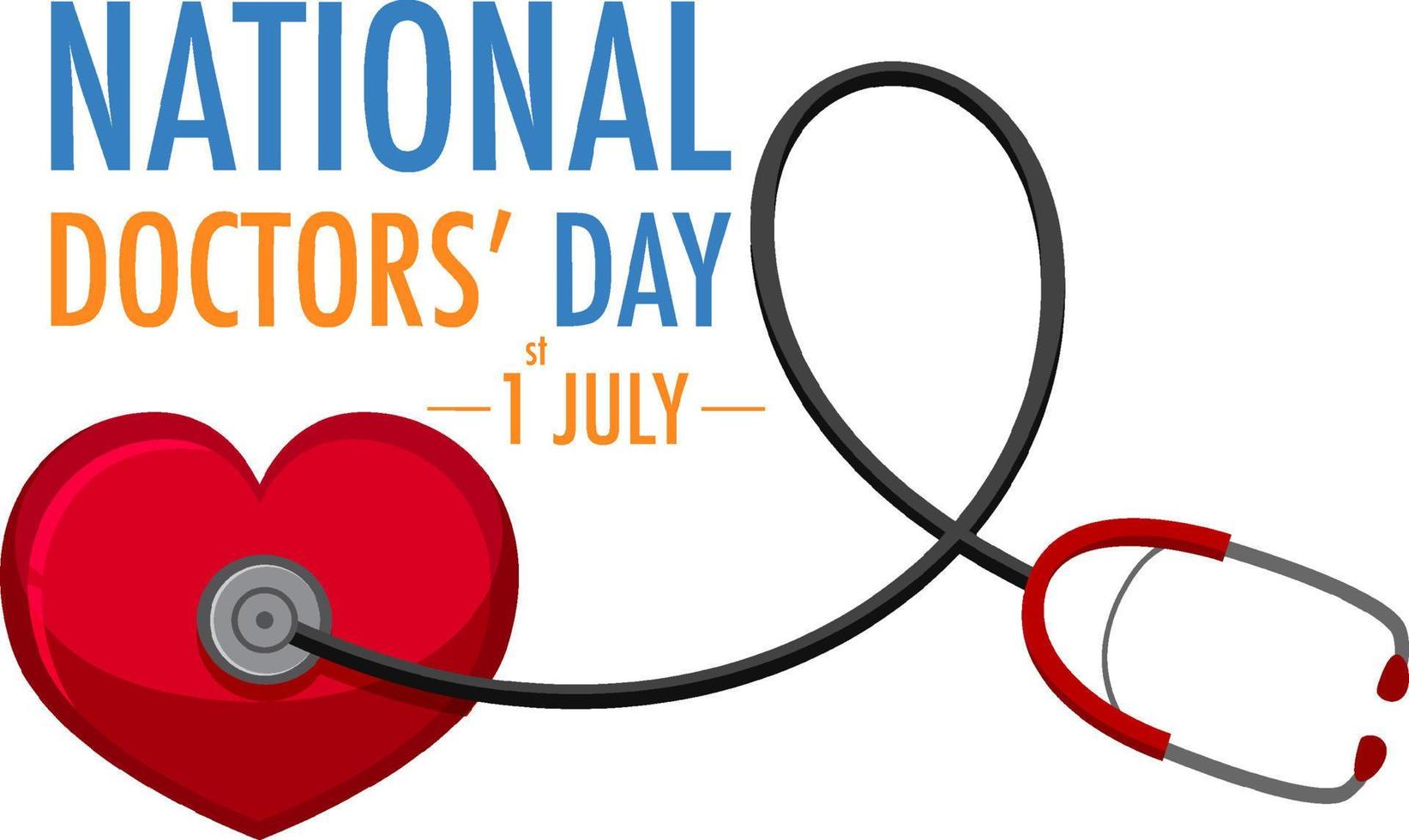 National doctor day in July logo vector