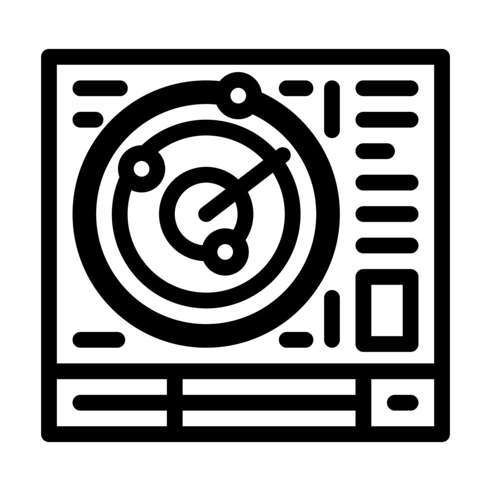 radar technology line icon vector illustration