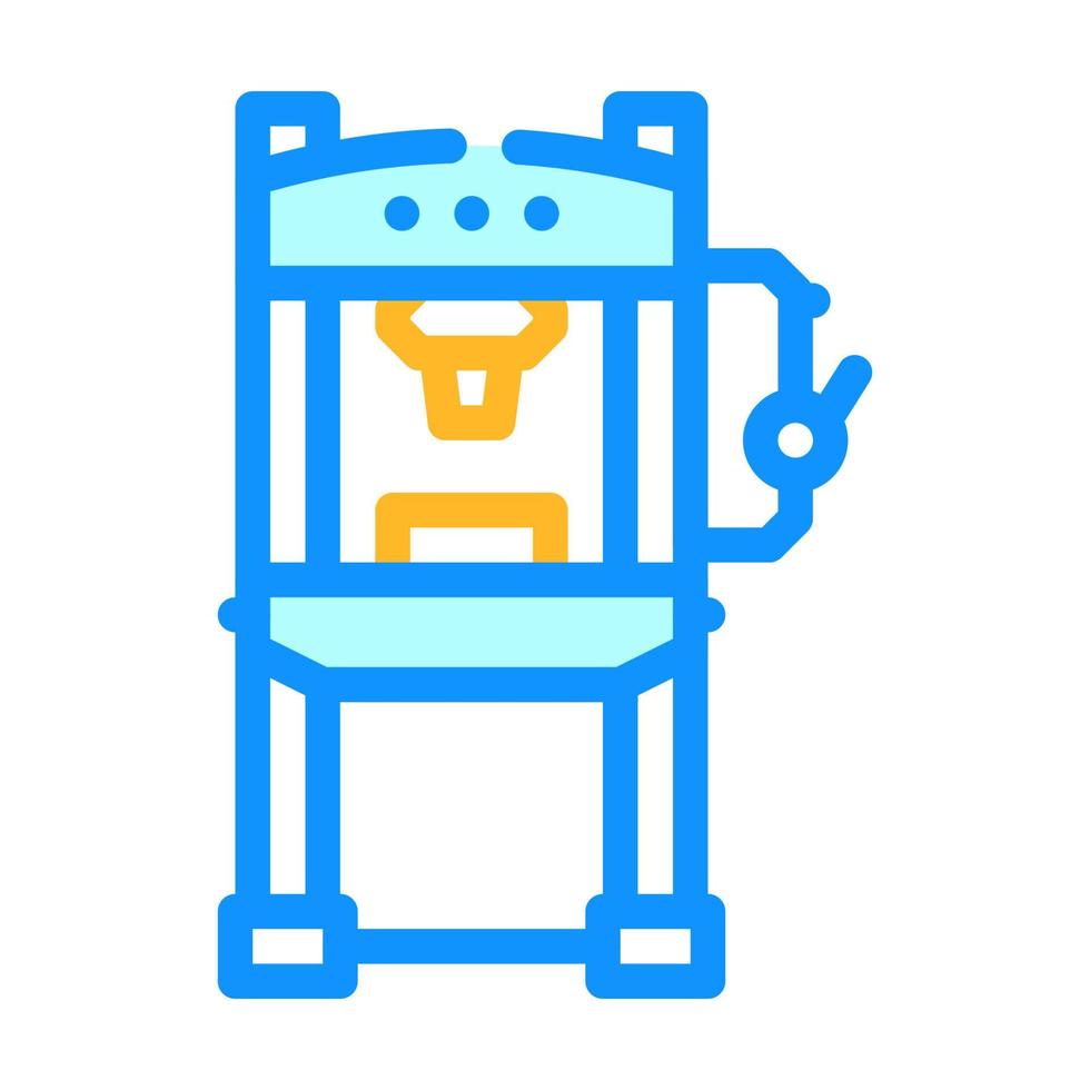 hydraulic press color icon vector illustration flat