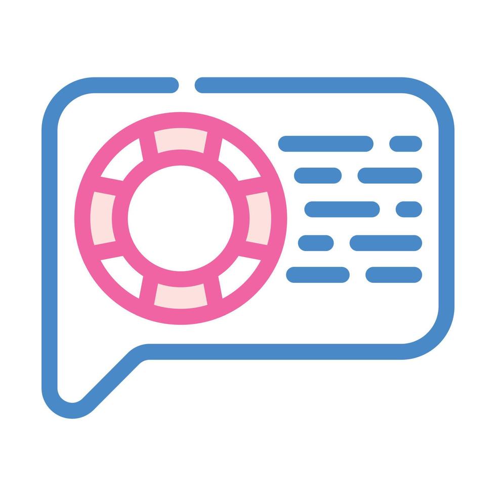 help and advice speech color icon vector illustration